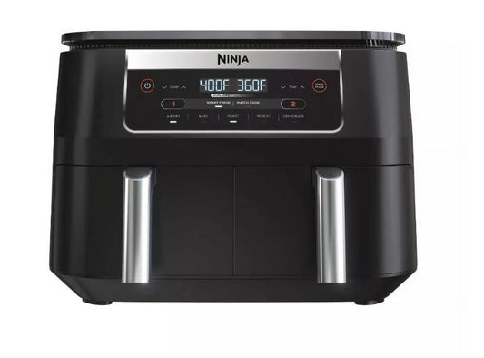 Ninja 6 qt 2-Basket Air Fryer, Black - Nonstick