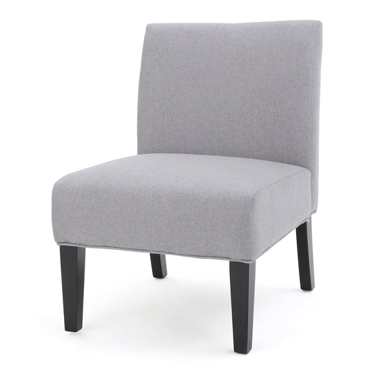 Noble House Cassandra Silla Pantufla de Tela, Gris Claro y Negro