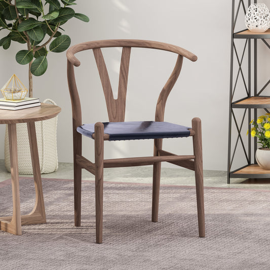 Noble House Gessford Mid-Century Boho Accent Chair in Black and Antique