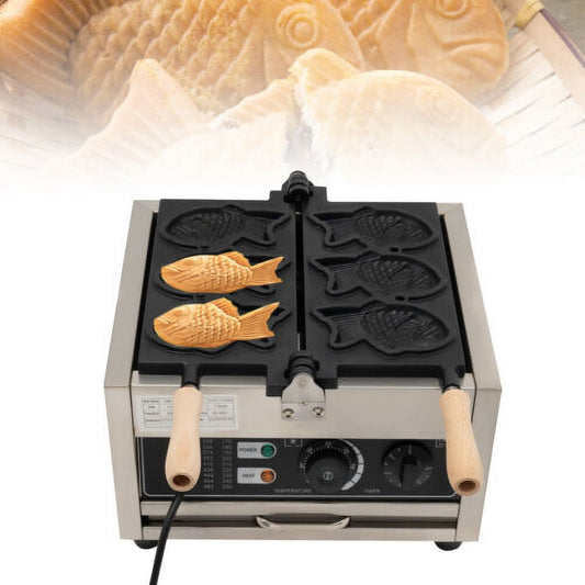 Non-stick Electric Taiyaki Maker Waffle Maker Machine Fish Baker Machine