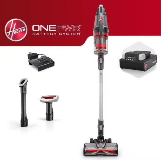 ONEPWR Emerge Tangleguard+ Bagless, Cordless, Replaceable Filter Stick Vacuum Cleaner for Carpet and Hard Floor, in Gray