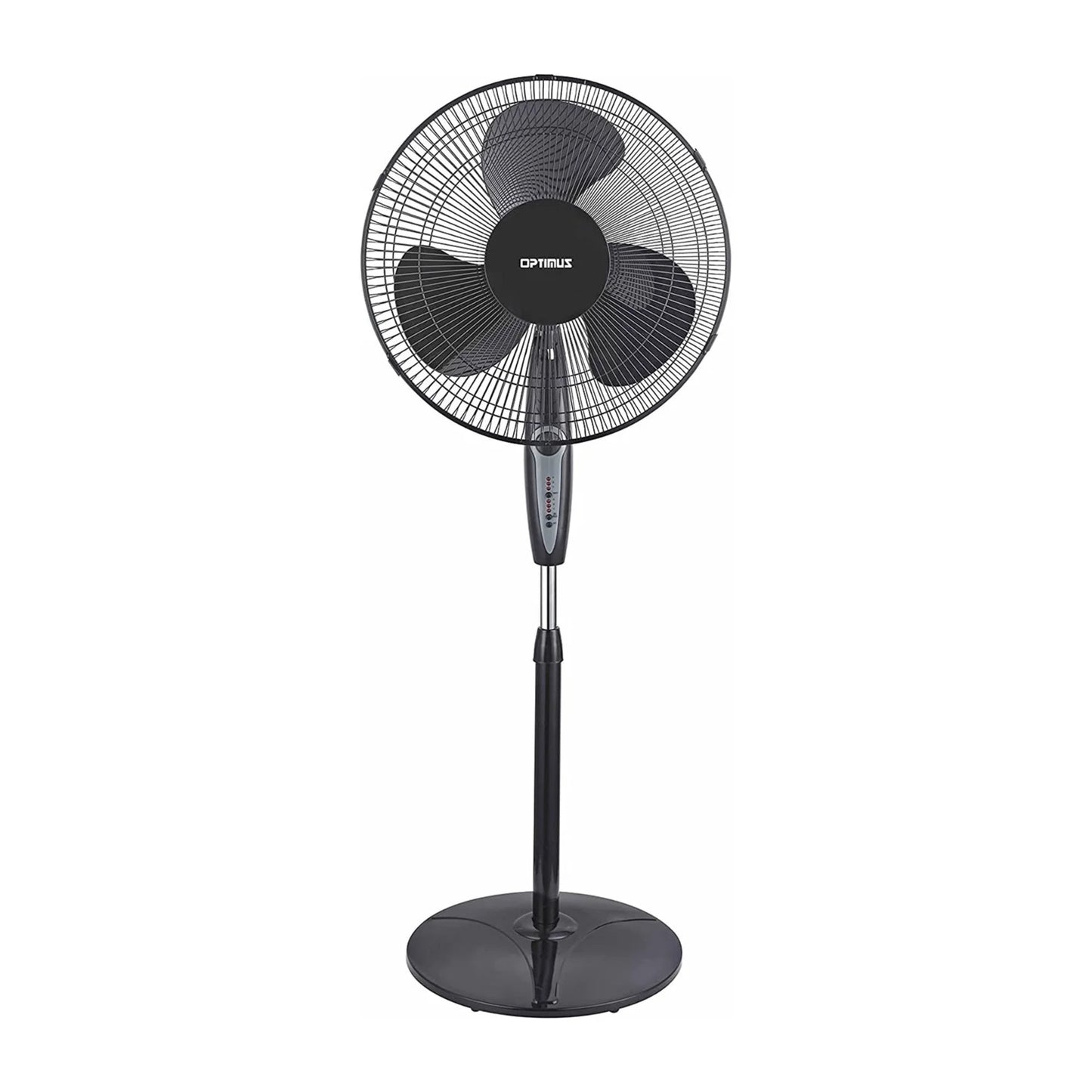 OPTIMUS F-1872 18â€³ Oscillating Stand Fan With Remote Control, Black