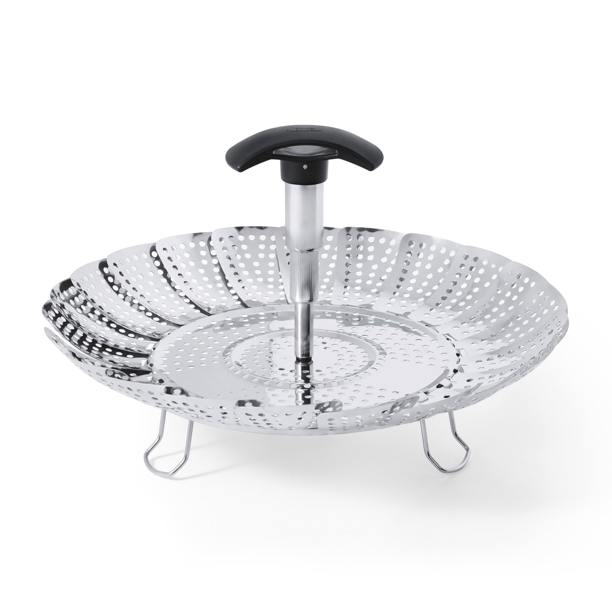 OXO SoftWorks Stainless Steel Steamer with Extendable Handle â€“ Fits Most Pots, Dishwasher Safe