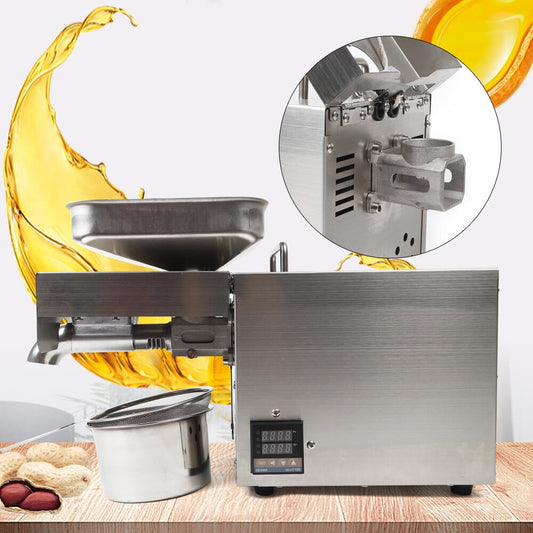 Oil Press Machine Food Grade Oil Extractor Cold&Hot 110v 610W Commercial for Pressing Various Materials, Including Mustard Seeds