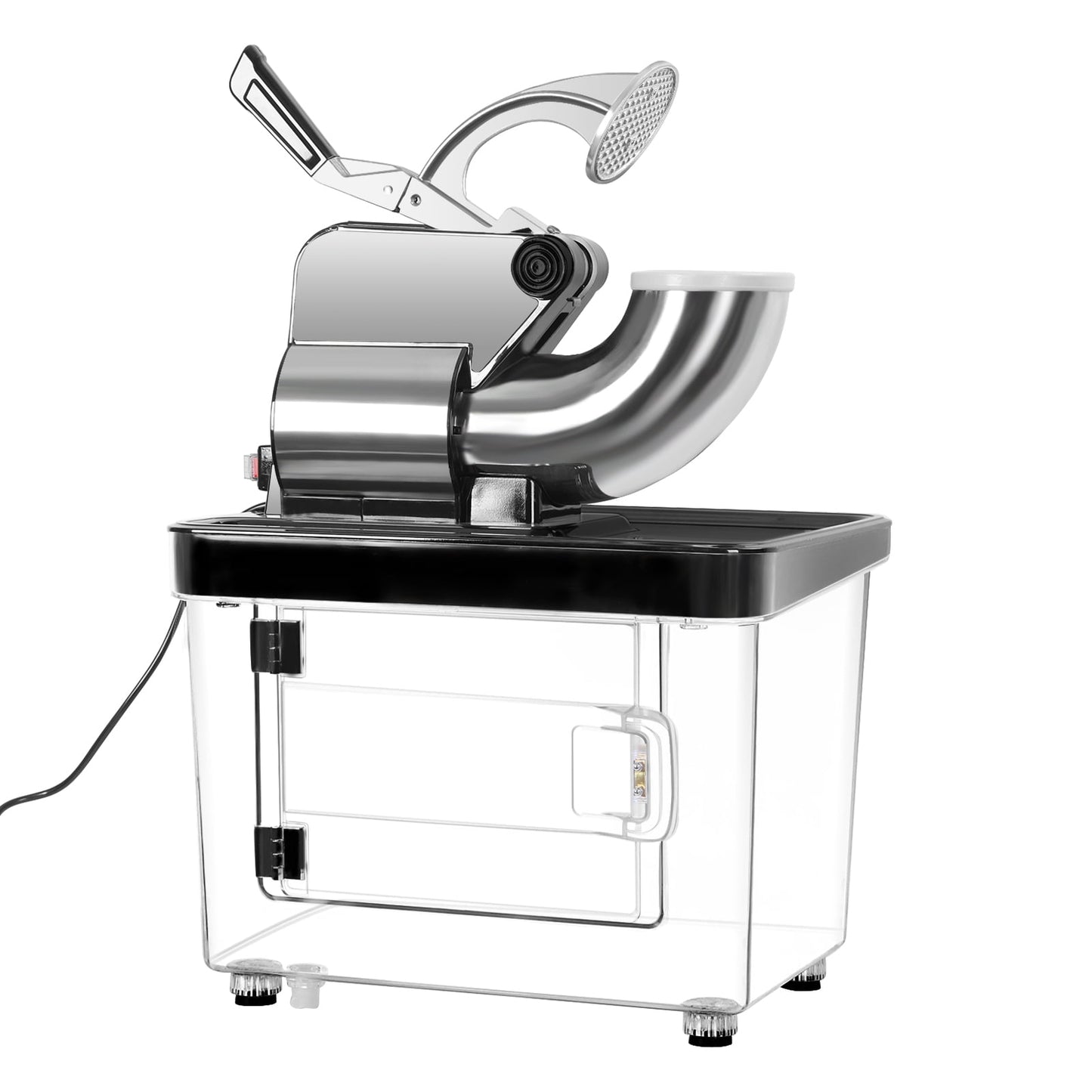 Oiur Commercial  Ice Crusher,350W 110V Electric Snow Cone Machine with Dual Blades 300kgs/h,Stainless Steel Shaved Ice Machine for Family,Restaurants,Bars