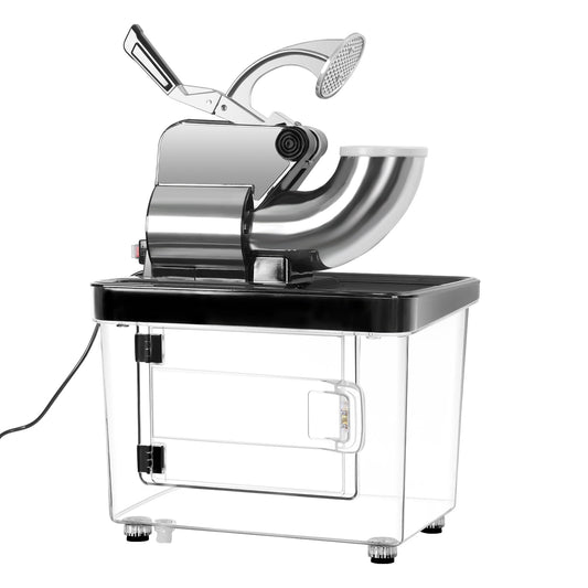 Oiur Commercial  Ice Crusher,350W 110V Electric Snow Cone Machine with Dual Blades 300kgs/h,Stainless Steel Shaved Ice Machine for Family,Restaurants,Bars
