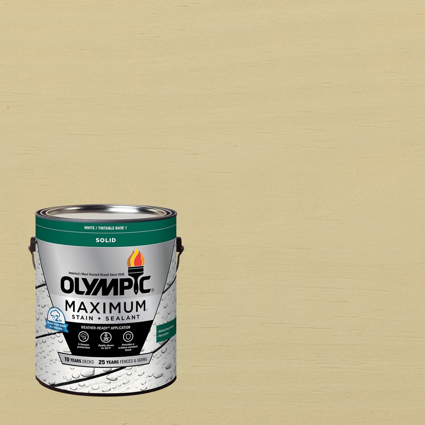 Olympic Maximum 1 Gallon SC-1025 Deauville Solid Color Exterior Stain and Sealer in One