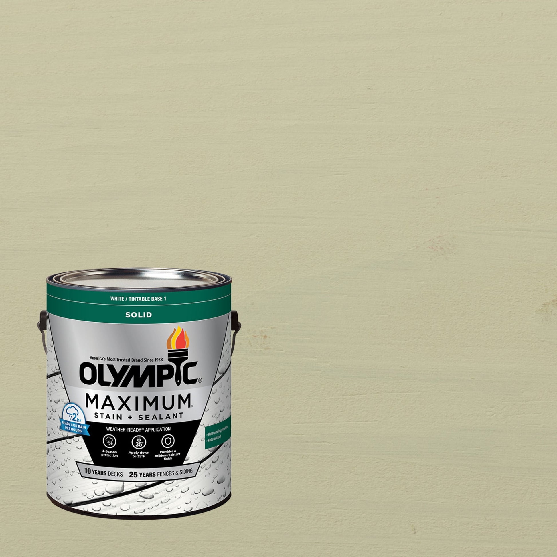 Olympic Maximum 1 GallonSC-1013 Cascades Solid Color Exterior Stain and Sealer in One