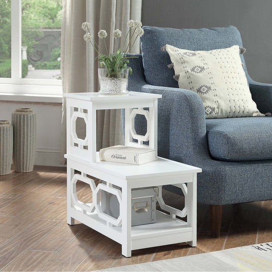 Convenience Concepts Omega 2 Step Chairside End Table, Multiple Finishes