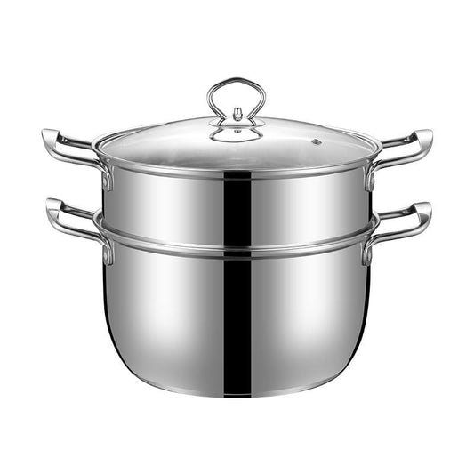 One-piece consignment stainless steel handle sand-polished food fashion soup steamer
