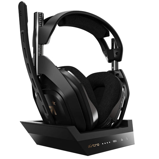 Open Box Astro A50 Over-Ear Wireless Gaming Headset, Black & Gold