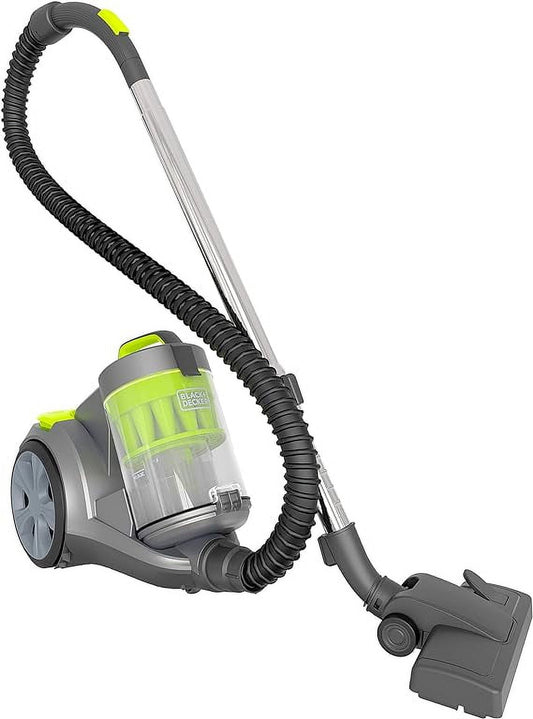 Open Box BLACK+DECKER Bagless Canister Multi-Cyclonic Vacuum BDXCAV217G - Gray/Green