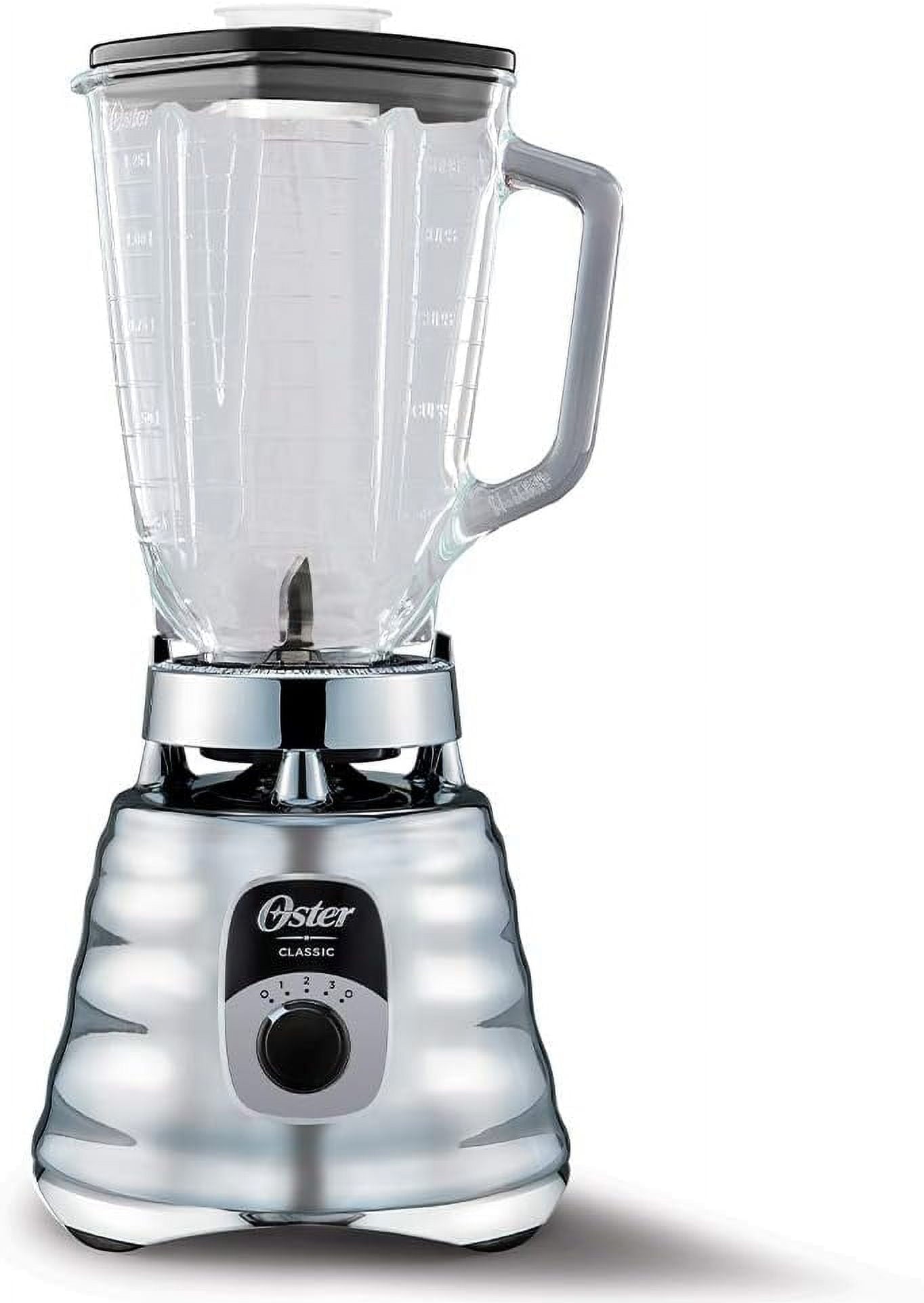 Oster Original 3 Speed Chrome Blender, 5 Cup Glass Jar