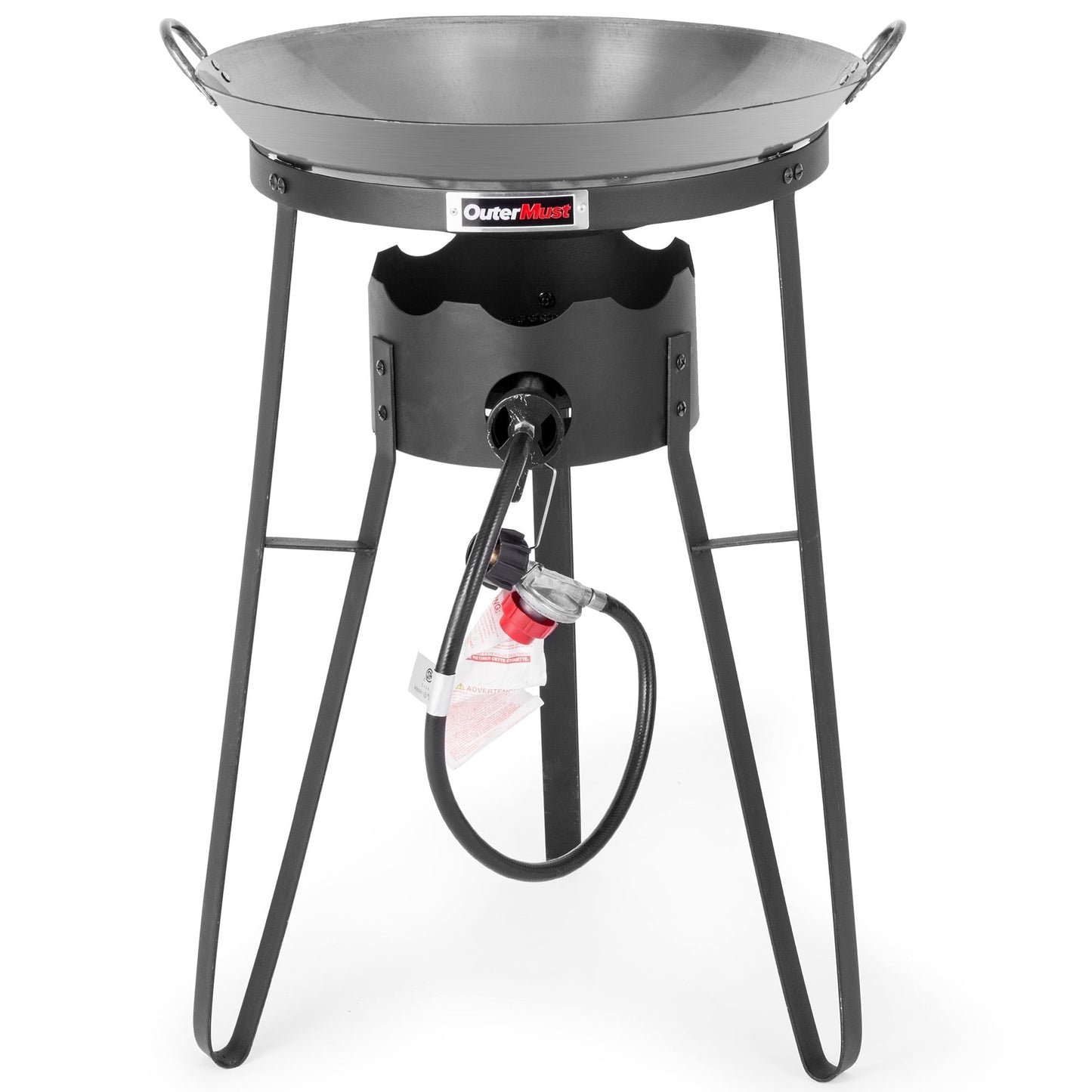 OuterMust Outdoor Cooker With Wok Cuisinart Wok Station with Iron Wok and Burner 54000 BTU for Outdoor Cooking