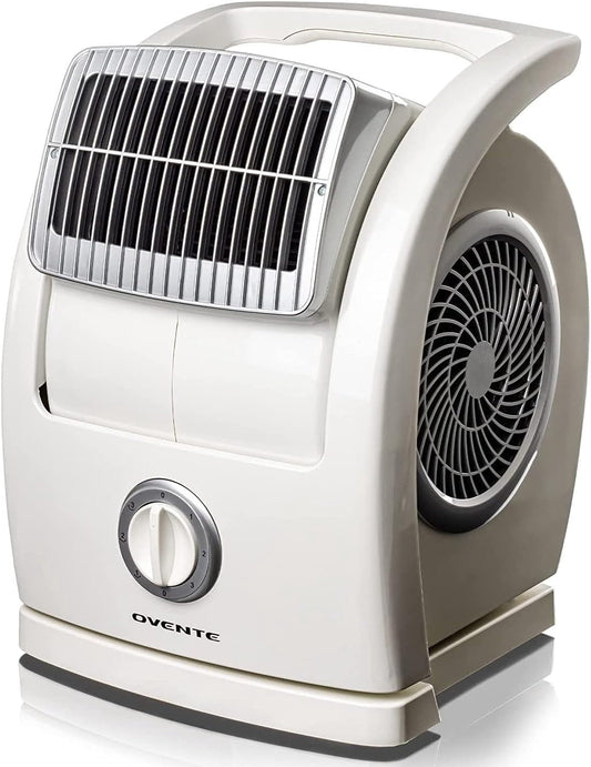 OVENTE Electric Blower Floor Fan 15" with 3-Speed Control, 90Â° Oscillating and 45Â° Manual Pivoting Head, Low-Noise Technology and Easy to Clean Air Filter Ideal for Home, Bedroom, Office, White BF74W