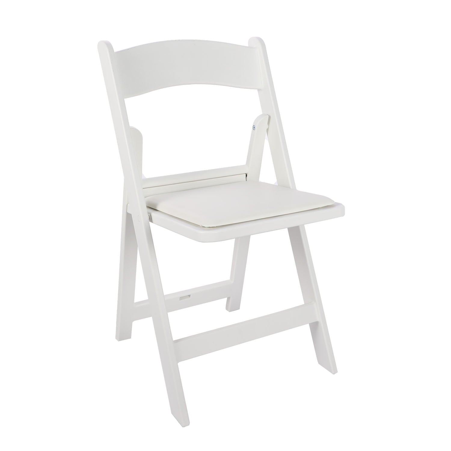 Mainstays Banquet Padded Resin Folding Chair, White