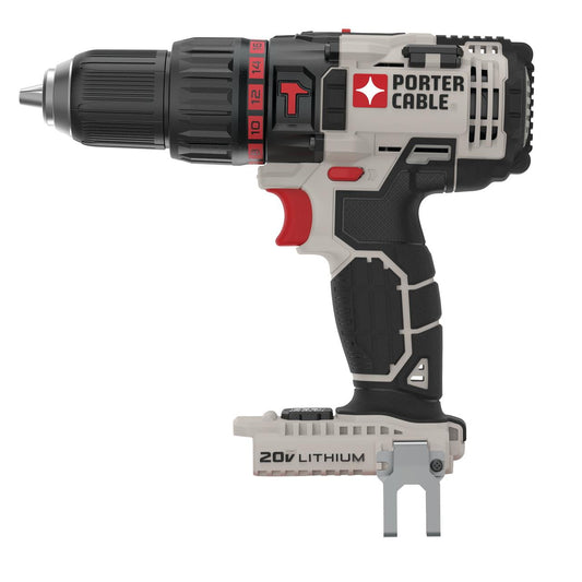PORTER CABLE 20-Volt Max 1/2-Inch Lithium-Ion Cordless Hammmer Drill (Bare Tool), PCC620B
