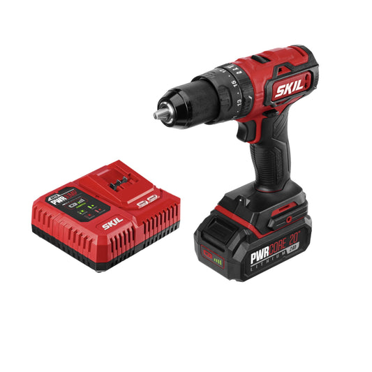 PWR CORE 20™ Brushless 20-Volt 1/2 In. Hammer Drill Kit with 2.0Ah Battery and PWR JUMP™ Charger
