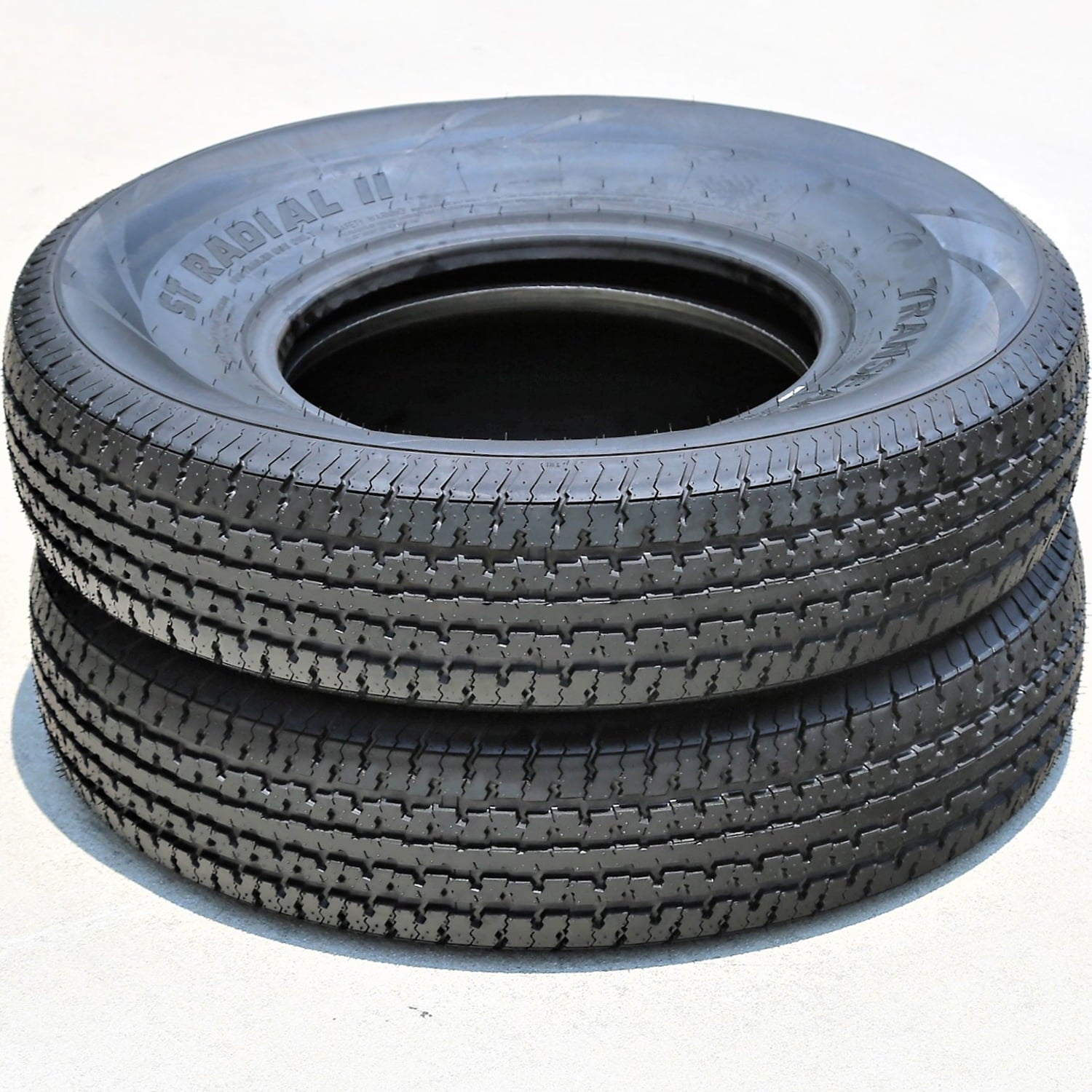 Pair of 2 (TWO) Transeagle ST Radial II Steel Belted ST 205/75R15 Load D (8 Ply) Trailer Tires