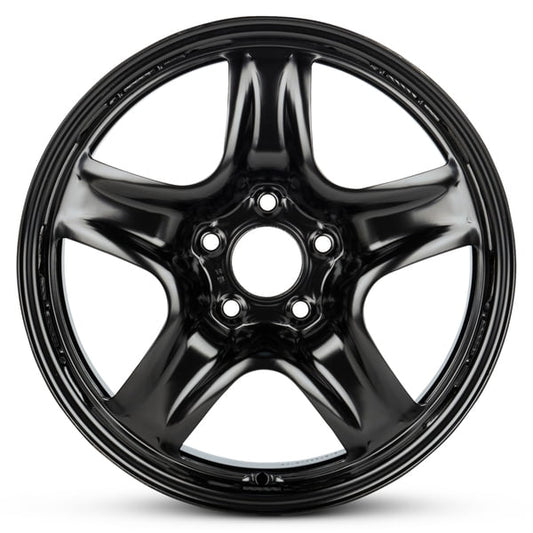 Part Synergy Replacement for 17 Inch Wheel for 2010-2012 Ford Fusion 2010-2011 Mercury Milan 5 Lug Black Steel Rim