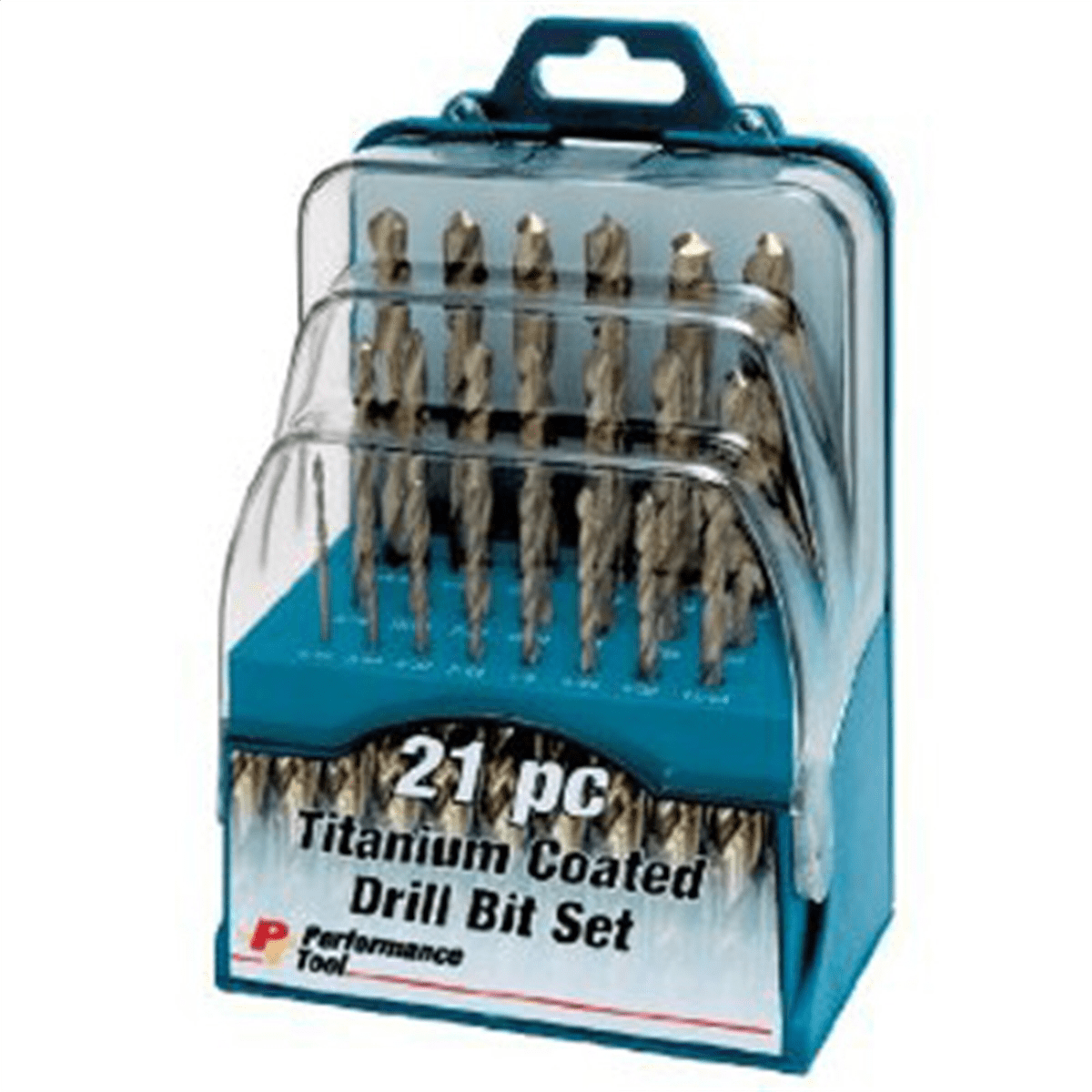 Performance Tool W9016 21pc Titanium Coated Drill Bit