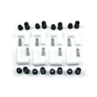 Pertronix Ignition 8501HT-8, Ceramic Spark Plug Boot Kit 90-Deg 8Pk White
