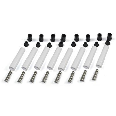 Pertronix Ignition 8502HT-8, Ceramic Spark Plug Boot Kit Straight 8Pk White