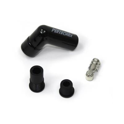 Pertronix Ignition 8561HT-8, Ceramic Spark Plug Boot Kit 90-Deg 8Pk Black
