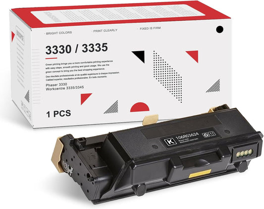 Phaser 3330 Workcentre 3335 3345 Black Extra High Capacity Toner Cartridge 1 Pack (15,500 Pages) - Bige 106R03624 Toner Cartridge Replacement for Xerox 3330 3335 3345 Printe