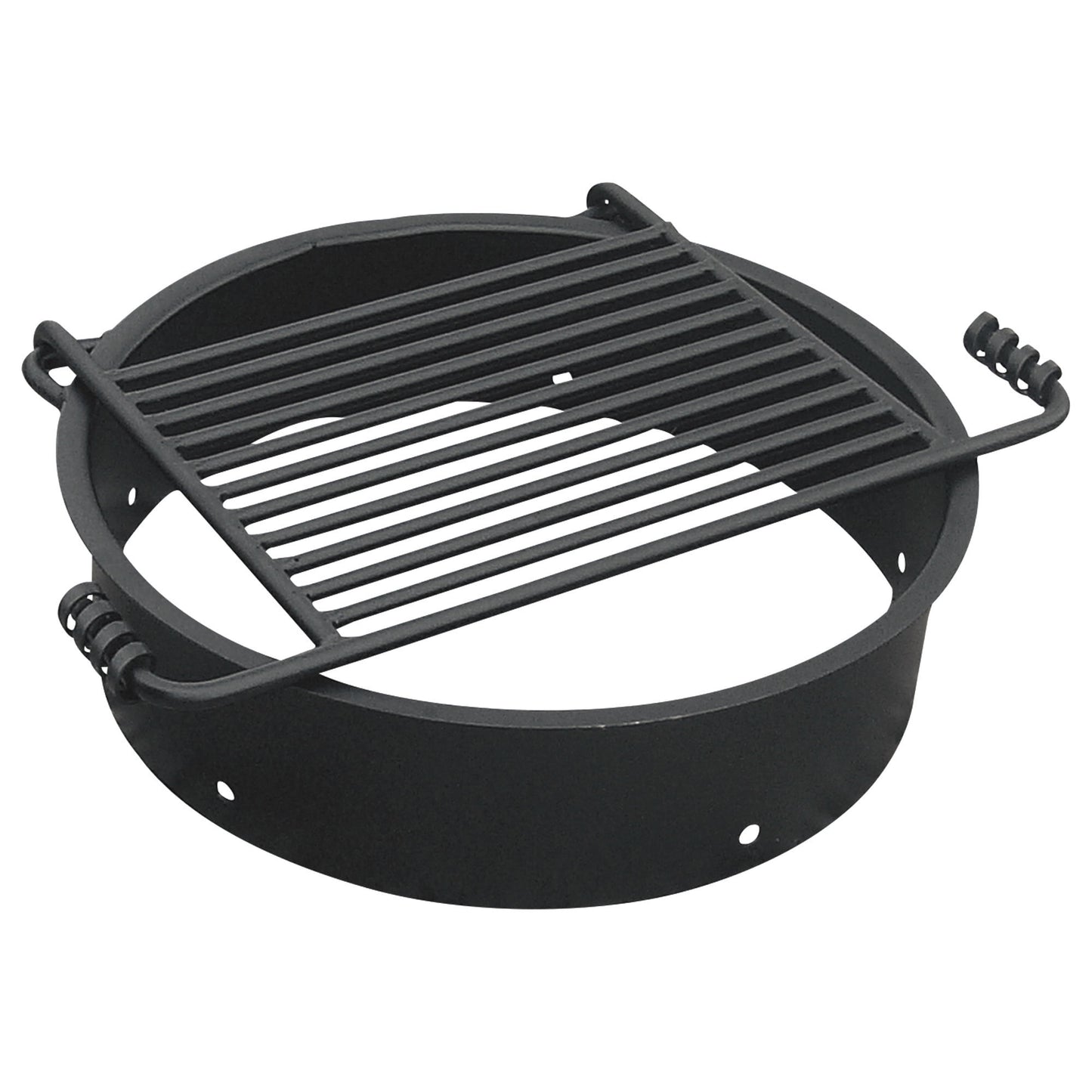 Pilot Rock Steel Fire Ring with Cooking Grate, 24in. Diameter, Model# FS-24/6