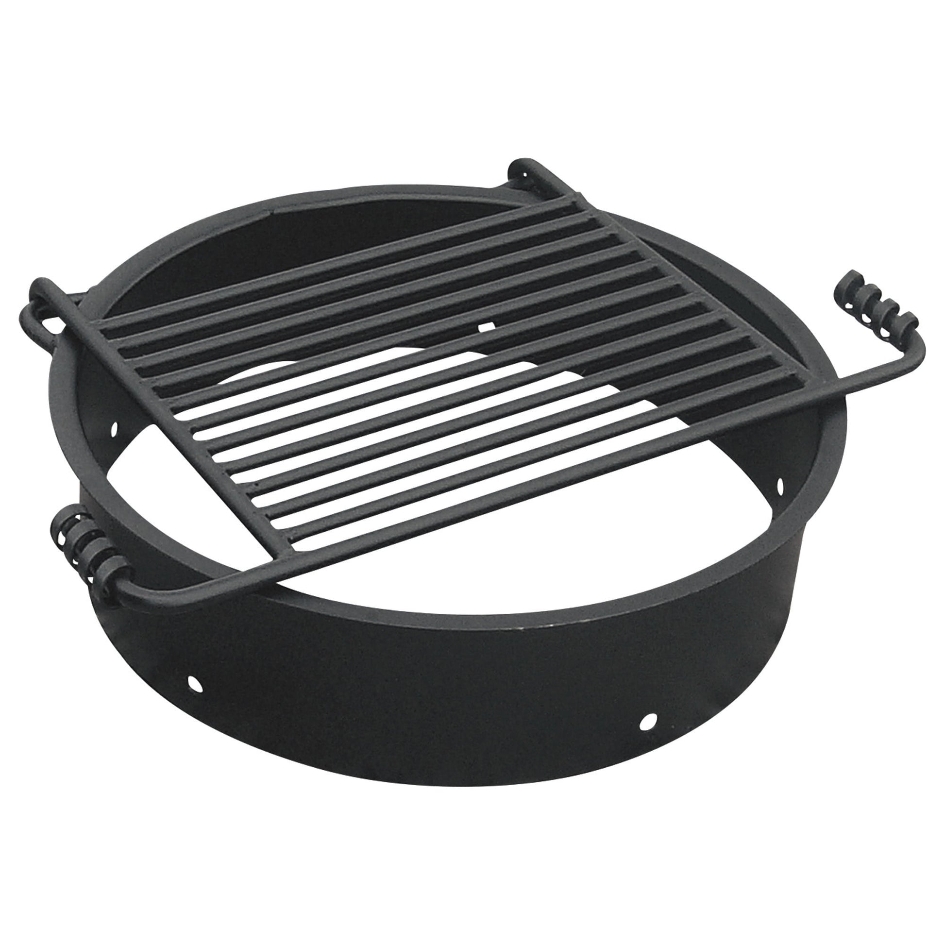 Pilot Rock Steel Fire Ring with Cooking Grate, 24in. Diameter, Model# FS-24/6