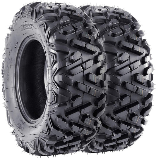 Pinypikaka 2 Pack 25x8-12 6PR ATV Tires, 25x8x12 All Terrain ATV UTV Off-Road Tires, Tubeless