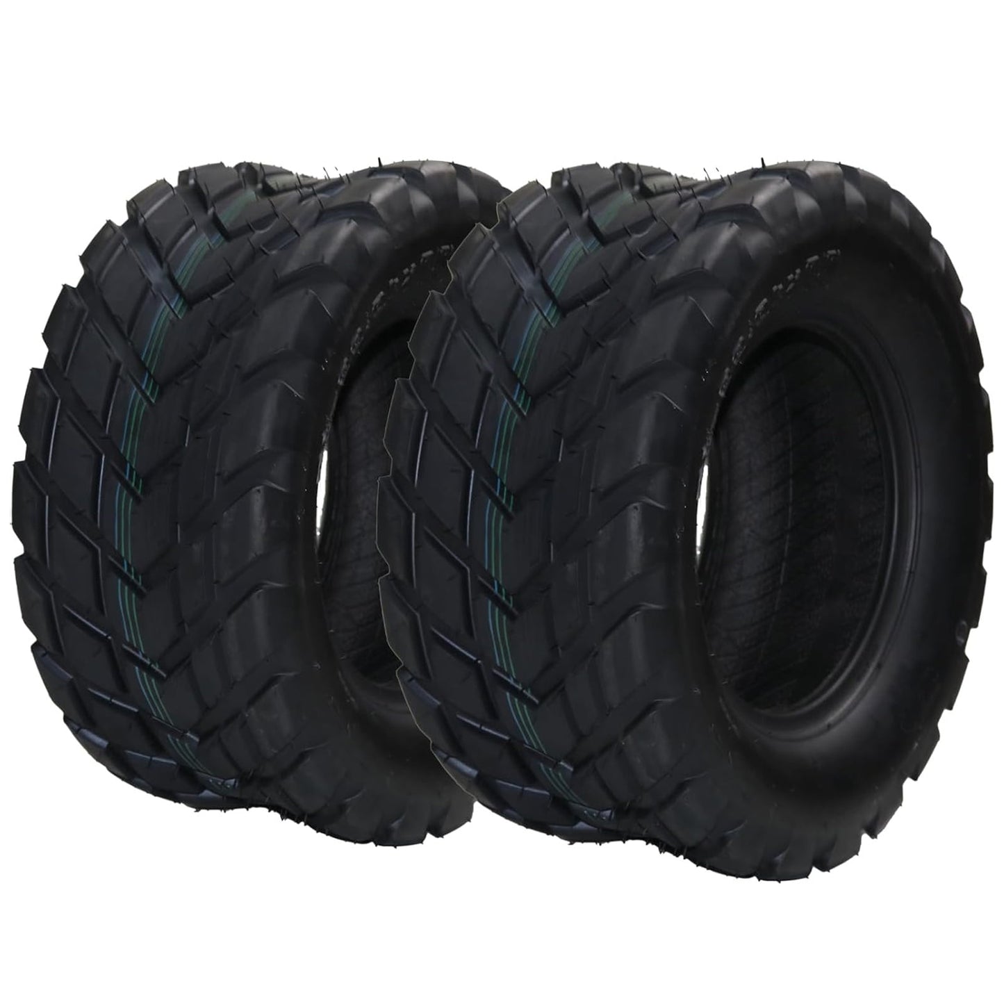 Pinypikaka Pack of 2 18x9.50-8 ATV Tires, 4PR All Terrain 18x9.50-8 TL ATV UTV Trail Sand Mud Off-Road Tires, Tubeless, Black