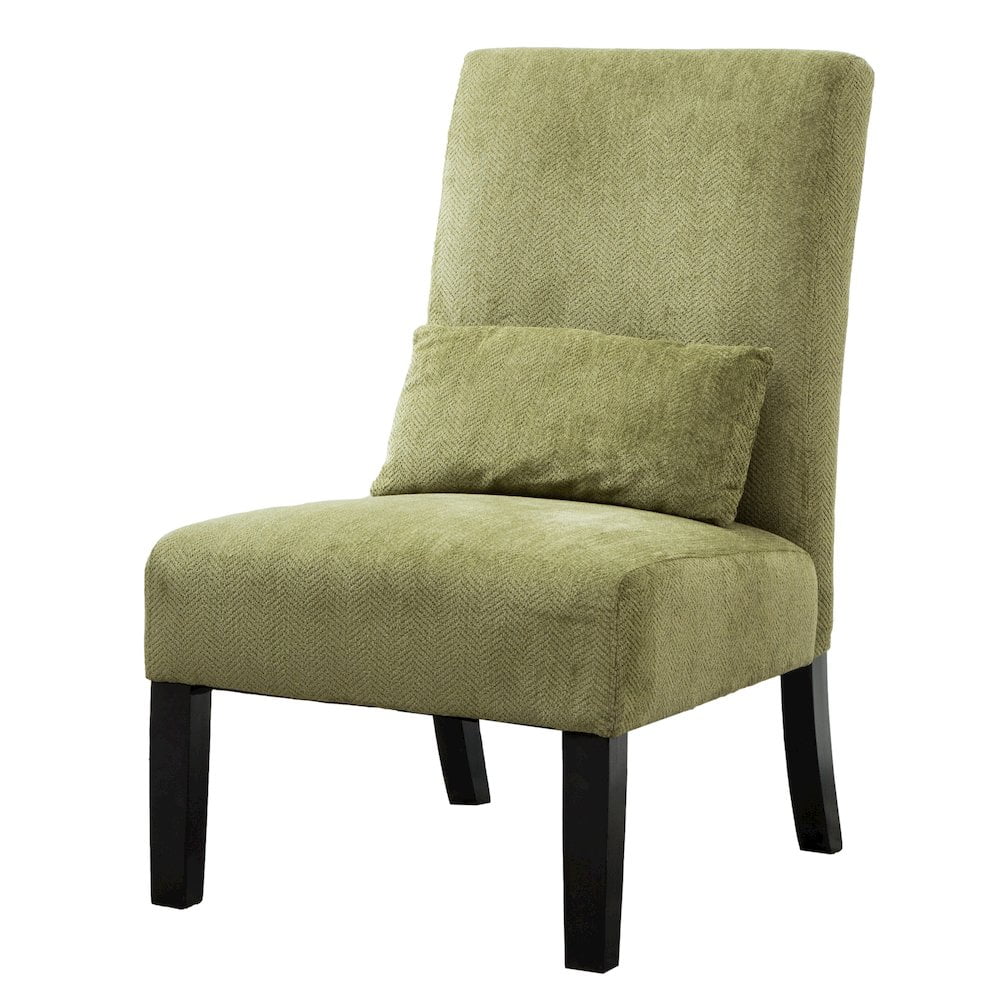 Pisano Silla Decorativa ContemporÃ¡nea de Tela de Chenilla con Almohada en Chocolate