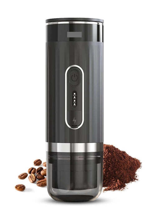 Portable Electric Espresso Coffee Machine Cordless Heating Mini Coffee Maker With 3-IN-1 Coffee Powder/N Capsule/DG Capsulee Bin ,RV, Hiking, Office