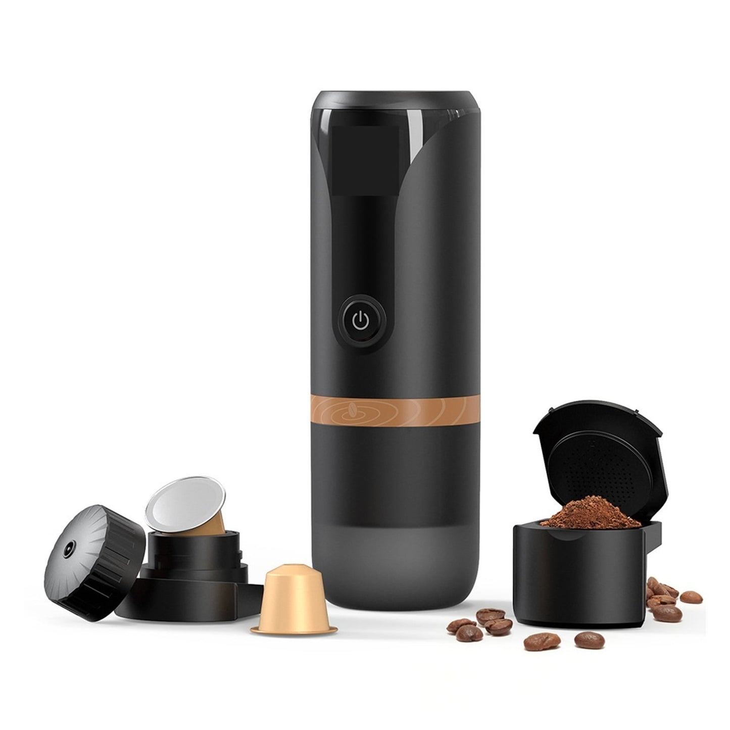 Portable Espresso Maker Camping Coffee Maker Travel With OriginalLine Capsule Or Ground Coffee ,Protable
