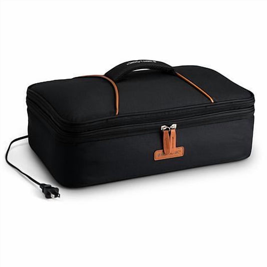 Portable Expandable Max Oven for Travel, Office, Home - Durable Stainless Steel Interior, Black - Fast Heating, Versatile for Casseroles & Meals