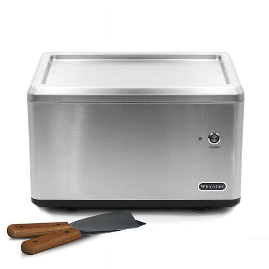 Portable Instant Ice Cream Maker Frozen Pan Roller in Stainless Steel