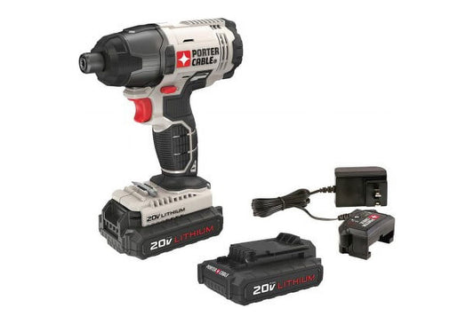 Porter Cable PCC641LB 20V 1/4 in. Impact Driver Kit with 2 batteries