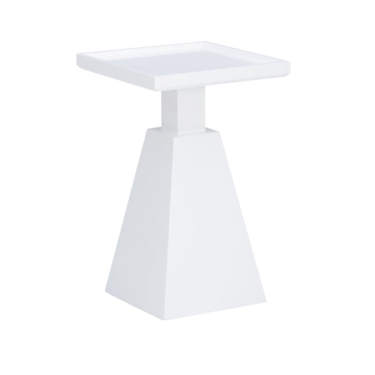Powell White Caryn Side Table, 22.5" Tall