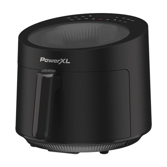 PowerXL LUMINEX 5.3 QT Radiant Light Air Fryer, Heats to 400°F in 2.4 Seconds, Auto Shut-off, 10 Quick-Touch Presets, Skylight Window