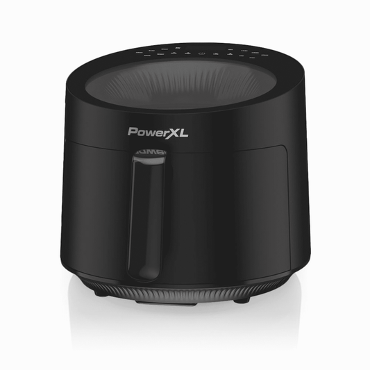 PowerXL LUMINEX 5.3 QT Radiant Light Air Fryer, Heats to 400°F in 2.4 Seconds, Auto Shut-off, 12 Quick-Touch Presets, Glass Skylight Window