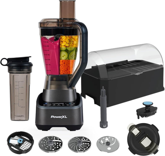 PowerXL SensiMax 1500W Smart Blending System with 72oz Jar & Food Processor Kit, BL7019-3MPTV