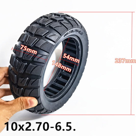 Premium 10 Inch 10X2 70 6 5 Solid Tyre Wearproof Rubber Material Tubeless Tire for Balance Car Electric Scooter Off-Road