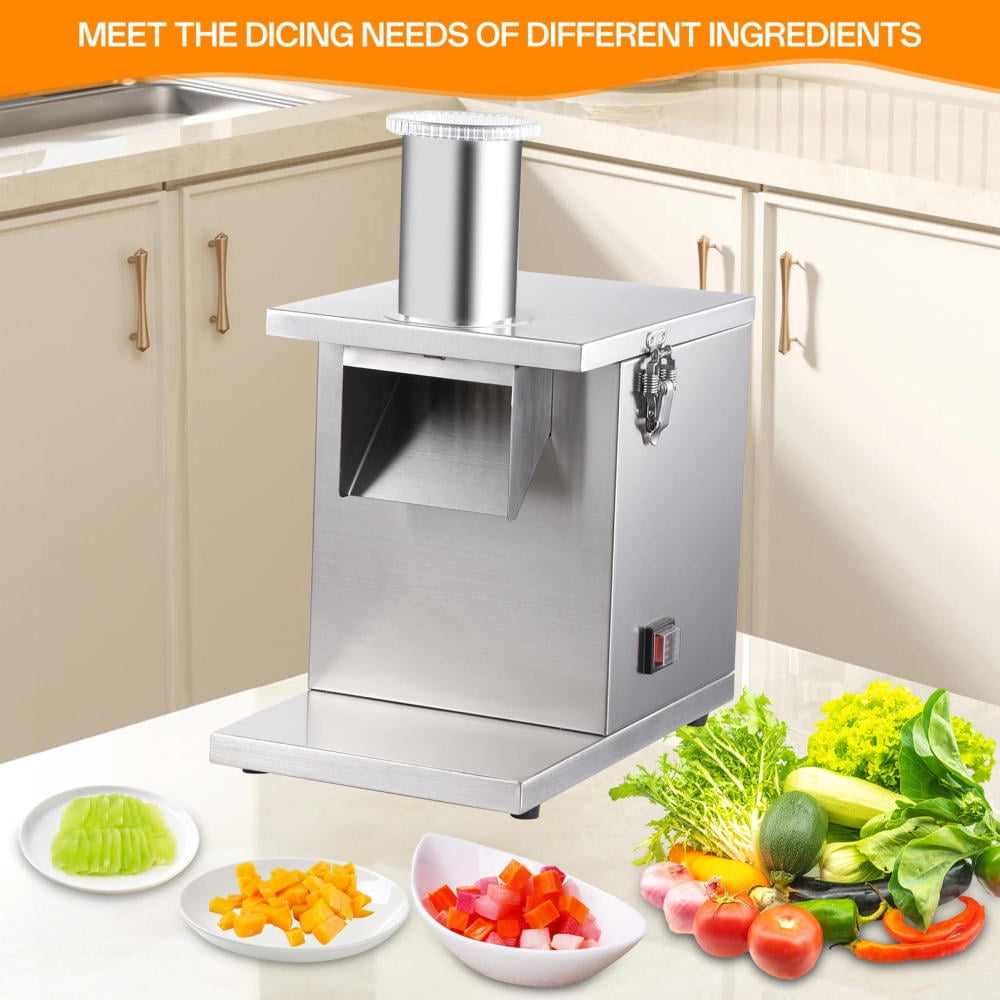 Pro-Grade Automatic Vegetable Cutter - 5-Speed Stainless Steel Dicer for Potatoes, Onions, Carrots | Effortless Meal Prep Machine with Large Capacity