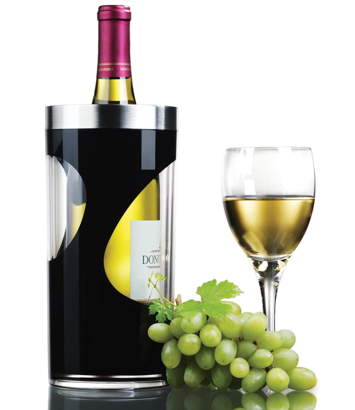 Prodyne Swirl Black Acrylic Iceless Wine Cooler