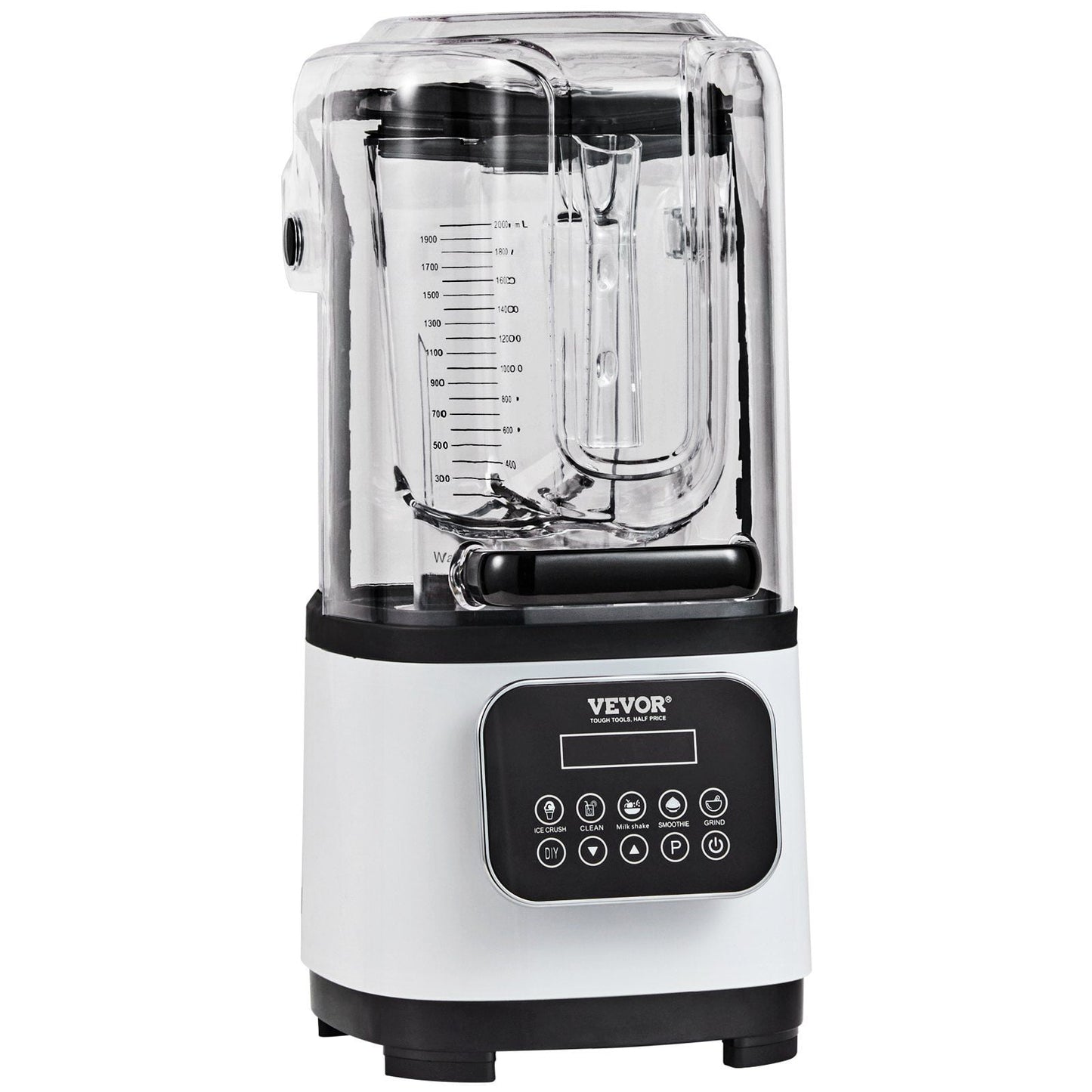 Professional Blender with Shield, 68 oz Countertop Blender, 9-Speed Stainless Steel for Smoothies, Ice Crushing & Shakes – White