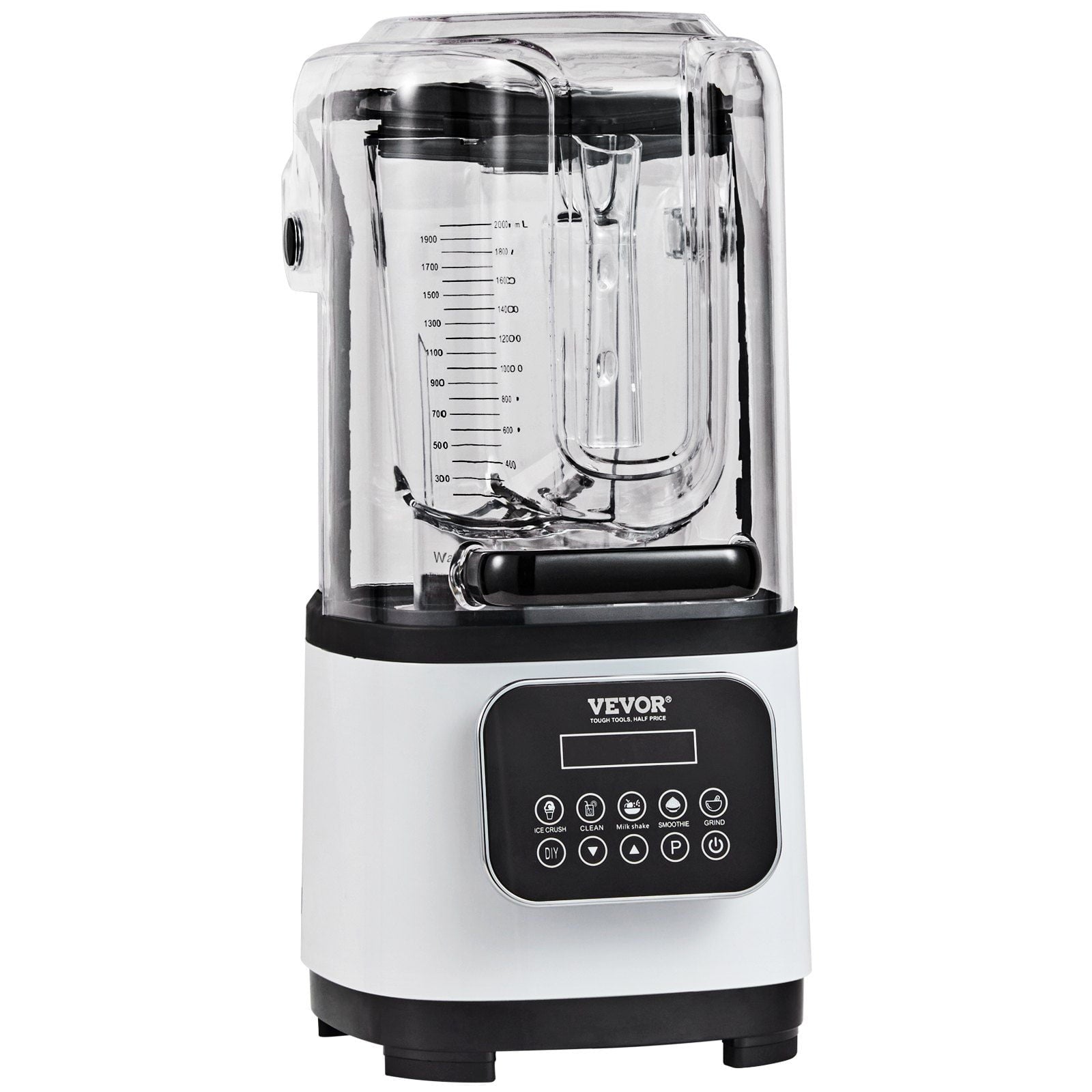 Professional Blender with Shield, 68 oz Countertop Blender, 9-Speed Stainless Steel for Smoothies, Ice Crushing & Shakes – White