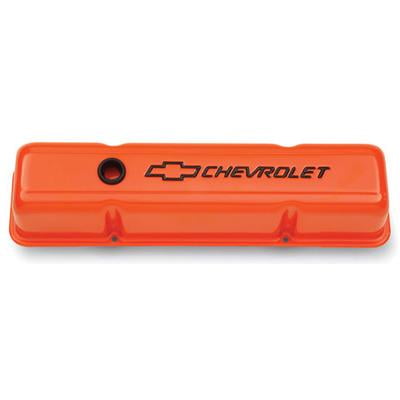 Proform 141-784, Sbc Valve Covers - Tall W/Baffle - Orange Performance