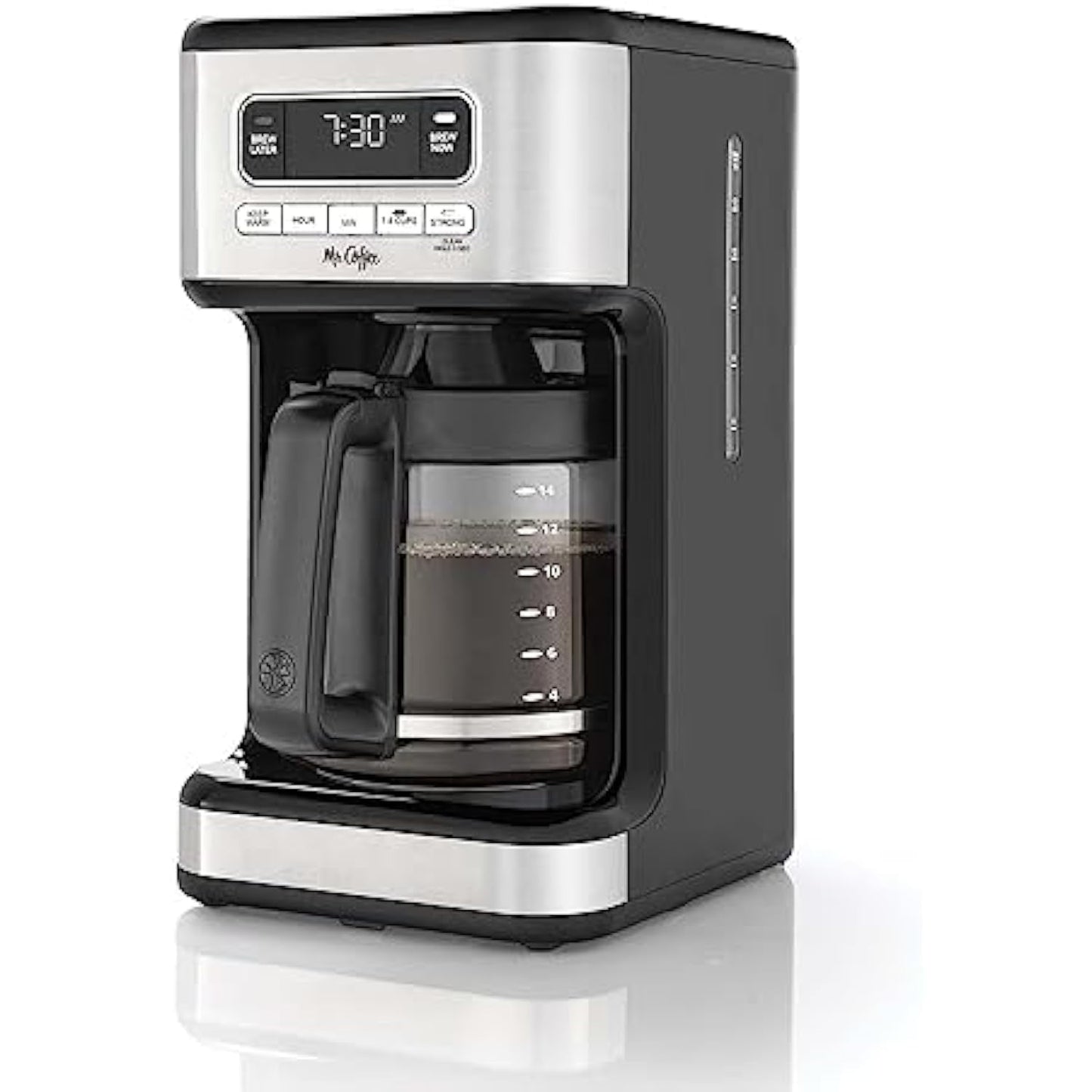 Programmable Coffee Maker 14-Cup Stainless Steel - Quick Brew, Auto Shut-Off & Easy-Clean Design for Busy Kitchens | 96字符